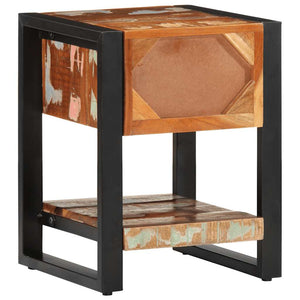 vidaXL Bedside Cabinet Multicolour 35x34x45 cm Solid Wood Reclaimed