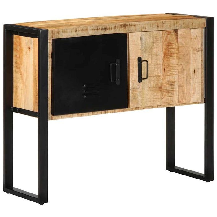 vidaXL Console Cabinet 90x35x75 cm Solid Rough Wood Mango