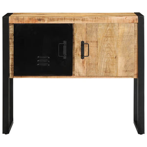 vidaXL Console Cabinet 90x35x75 cm Solid Rough Wood Mango