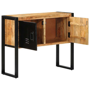 vidaXL Console Cabinet 90x35x75 cm Solid Rough Wood Mango