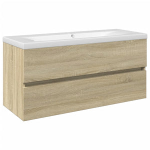 vidaXL 2 Piece Bathroom Furniture Set Ceramic and Engineered Wood