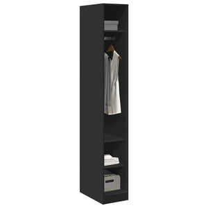 vidaXL Wardrobe Black 30x50x200 cm Engineered Wood