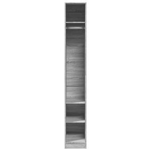 vidaXL Wardrobe Grey Sonoma 30x50x200 cm Engineered Wood