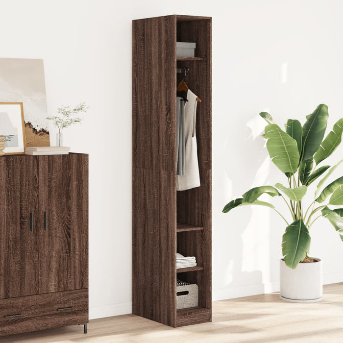 vidaXL Wardrobe Brown Oak 30x50x200 cm Engineered Wood