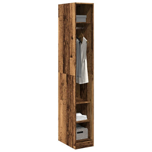 vidaXL Wardrobe Old Wood 30x50x200 cm Engineered Wood