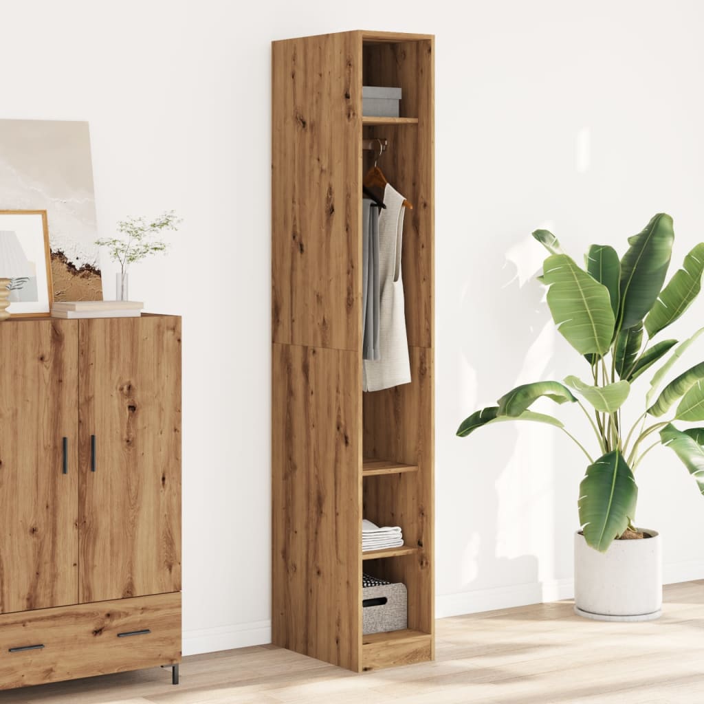 vidaXL Wardrobe Artisian Oak 30x50x200 cm Engineered Wood