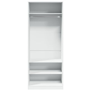 vidaXL Wardrobe White 80x50x200 cm Engineered Wood