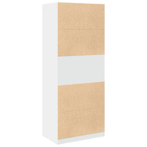 vidaXL Wardrobe White 80x50x200 cm Engineered Wood