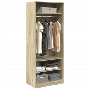 vidaXL Wardrobe Sonoma Oak 80x50x200 cm Engineered Wood