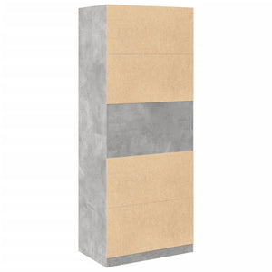 vidaXL Wardrobe Concrete Grey 80x50x200 cm Engineered Wood