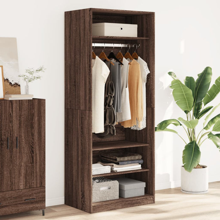 vidaXL Wardrobe Brown Oak 80x50x200 cm Engineered Wood