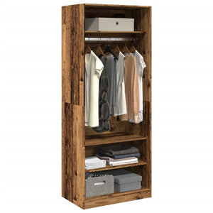 vidaXL Wardrobe Old Wood 80x50x200 cm Engineered Wood