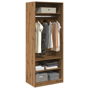 vidaXL Wardrobe Artisian Oak 80x50x200 cm Engineered Wood