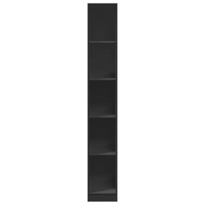 vidaXL Wardrobe Black 30x50x200 cm Engineered Wood