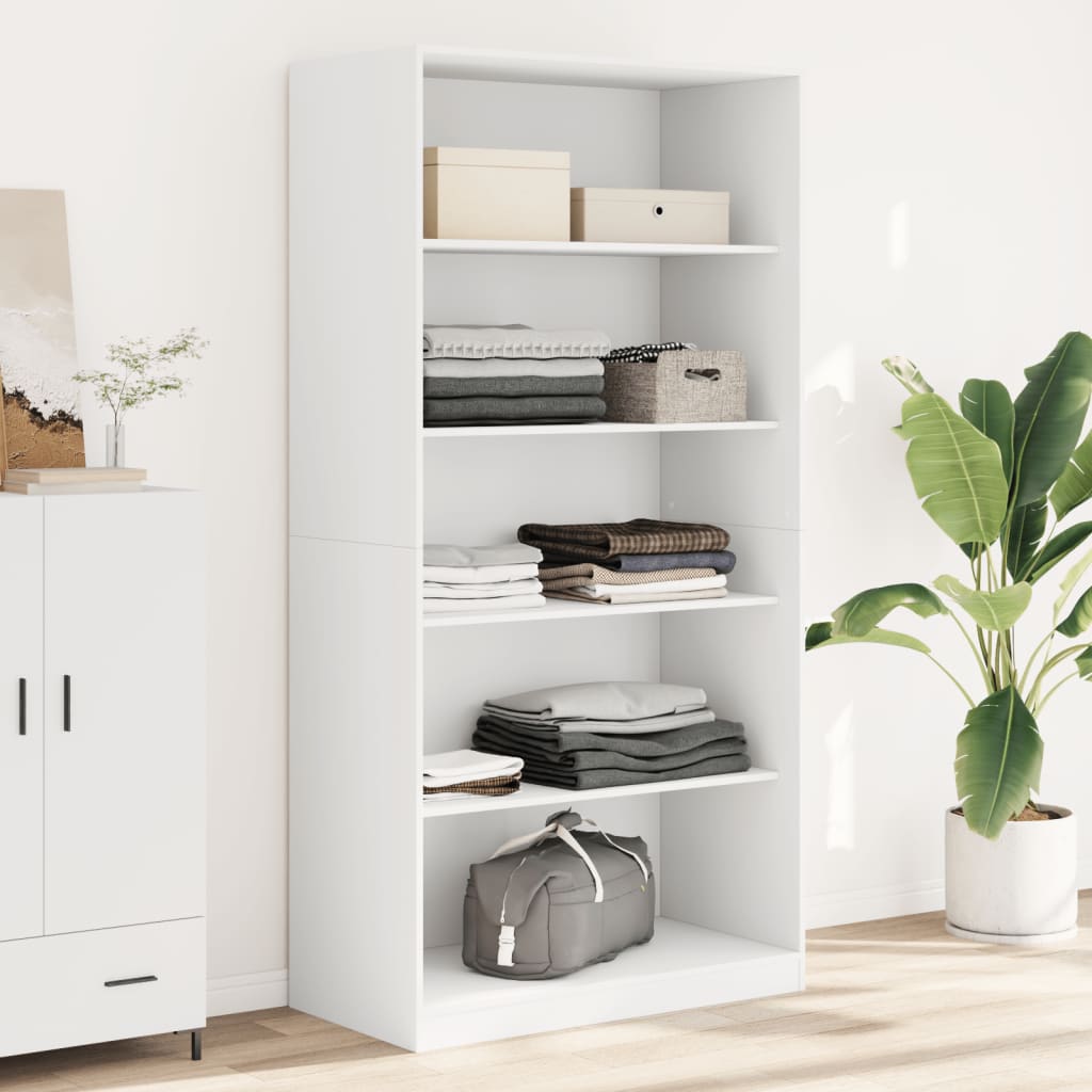 vidaXL Wardrobe White 100x50x200 cm Engineered Wood