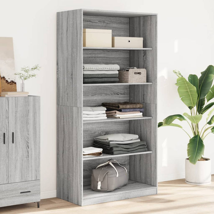 vidaXL Wardrobe Grey Sonoma 100x50x200 cm Engineered Wood