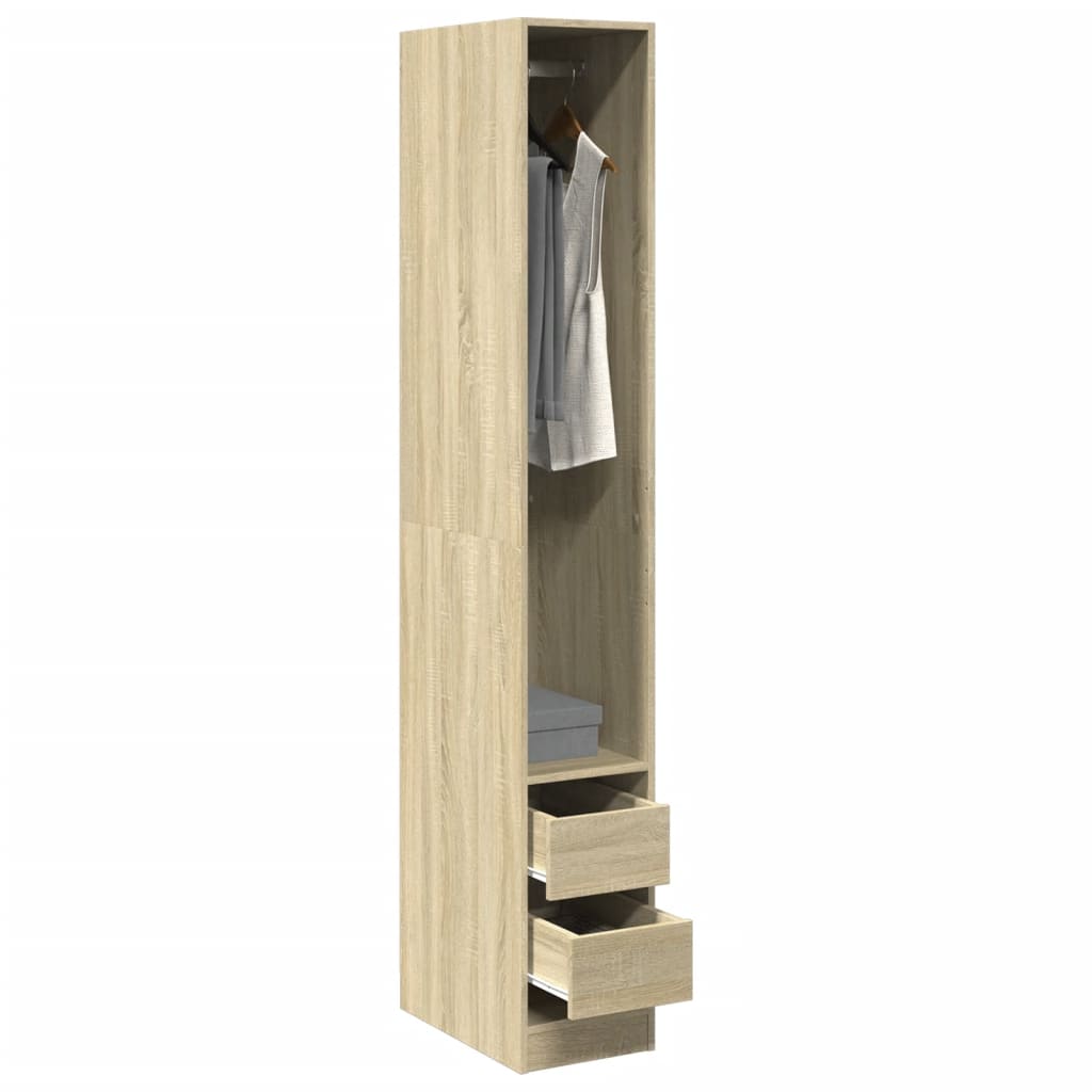 vidaXL Wardrobe Sonoma Oak 30x50x200 cm Engineered Wood