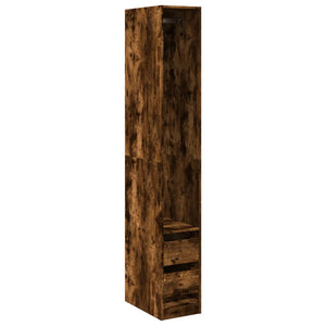 vidaXL Wardrobe Smoked Oak 30x50x200 cm Engineered Wood