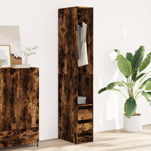 vidaXL Wardrobe Smoked Oak 30x50x200 cm Engineered Wood