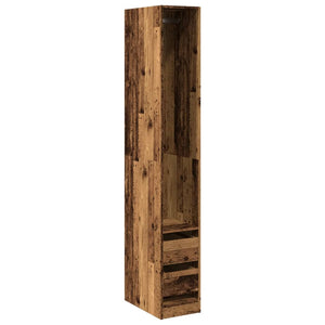 vidaXL Wardrobe Old Wood 30x50x200 cm Engineered Wood