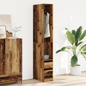 vidaXL Wardrobe Old Wood 30x50x200 cm Engineered Wood