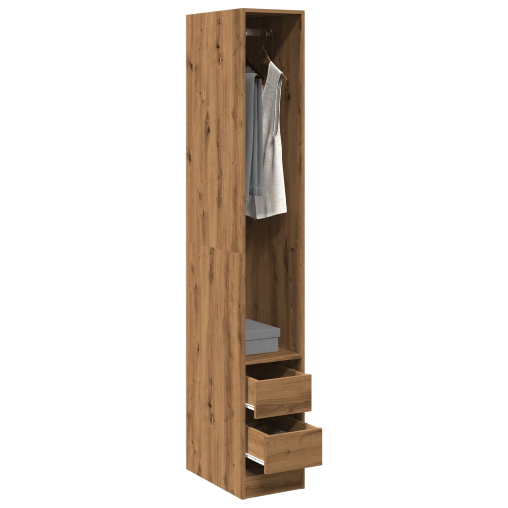 vidaXL Wardrobe Artisian Oak 30x50x200 cm Engineered Wood