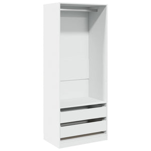 vidaXL Wardrobe White 80x50x200 cm Engineered Wood