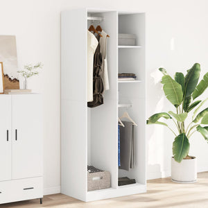 vidaXL Wardrobe White 80x50x200 cm Engineered Wood