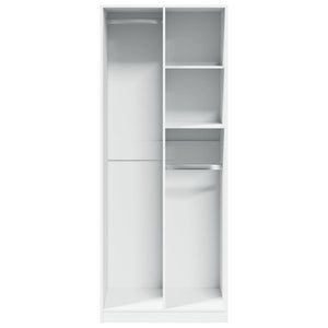 vidaXL Wardrobe White 80x50x200 cm Engineered Wood