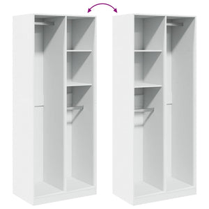 vidaXL Wardrobe White 80x50x200 cm Engineered Wood