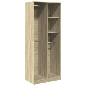 vidaXL Wardrobe Sonoma Oak 80x50x200 cm Engineered Wood