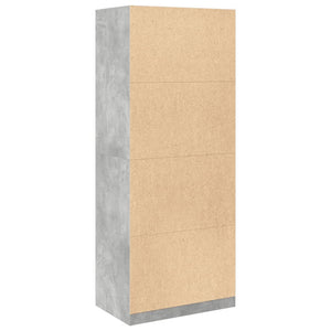 vidaXL Wardrobe Concrete Grey 80x50x200 cm Engineered Wood