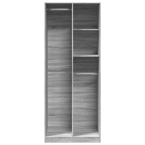 vidaXL Wardrobe Grey Sonoma 80x50x200 cm Engineered Wood