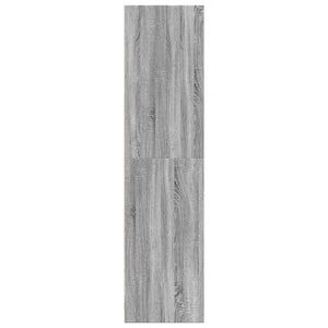 vidaXL Wardrobe Grey Sonoma 80x50x200 cm Engineered Wood