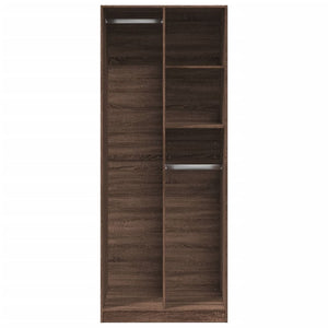 vidaXL Wardrobe Brown Oak 80x50x200 cm Engineered Wood