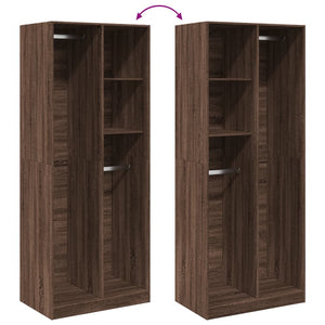 vidaXL Wardrobe Brown Oak 80x50x200 cm Engineered Wood