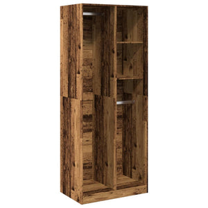 vidaXL Wardrobe Old Wood 80x50x200 cm Engineered Wood