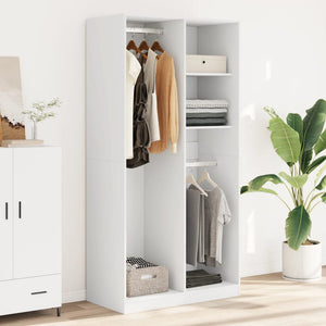 vidaXL Wardrobe White 100x50x200 cm Engineered Wood