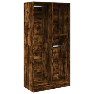 vidaXL Wardrobe Smoked Oak 100x50x200 cm Engineered Wood