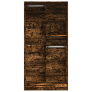 vidaXL Wardrobe Smoked Oak 100x50x200 cm Engineered Wood