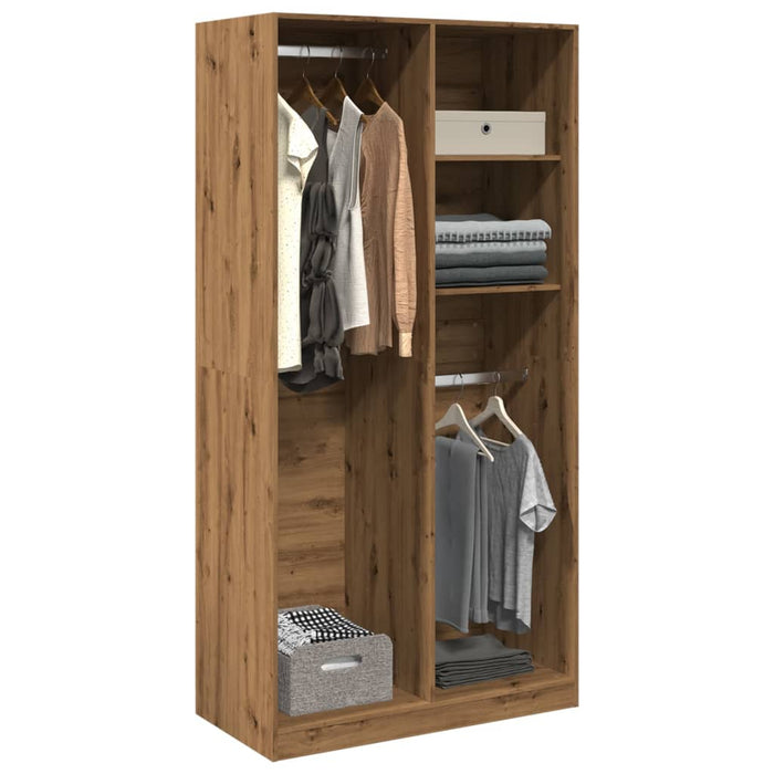 vidaXL Wardrobe Artisian Oak 100x50x200 cm Engineered Wood