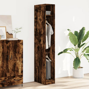 vidaXL Wardrobe Smoked Oak 30x50x200 cm Engineered Wood