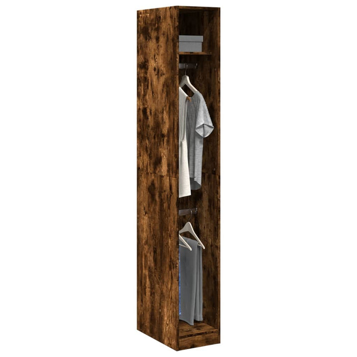 vidaXL Wardrobe Smoked Oak 30x50x200 cm Engineered Wood