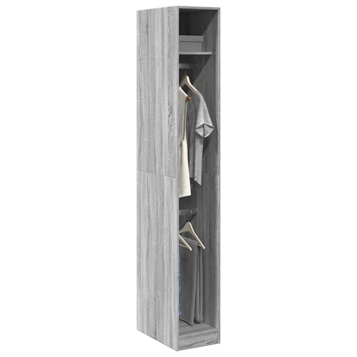 vidaXL Wardrobe Grey Sonoma 30x50x200 cm Engineered Wood