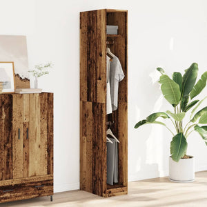 vidaXL Wardrobe Old Wood 30x50x200 cm Engineered Wood