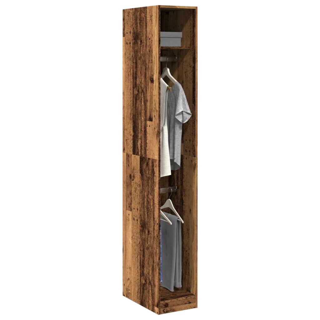 vidaXL Wardrobe Old Wood 30x50x200 cm Engineered Wood