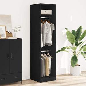 vidaXL Wardrobe Black 50x50x200 cm Engineered Wood