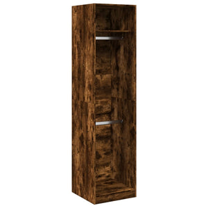 vidaXL Wardrobe Smoked Oak 50x50x200 cm Engineered Wood