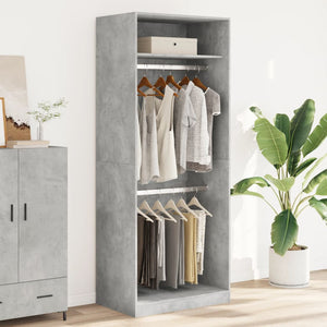 vidaXL Wardrobe Concrete Grey 80x50x200 cm Engineered Wood