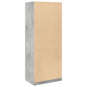 vidaXL Wardrobe Concrete Grey 80x50x200 cm Engineered Wood